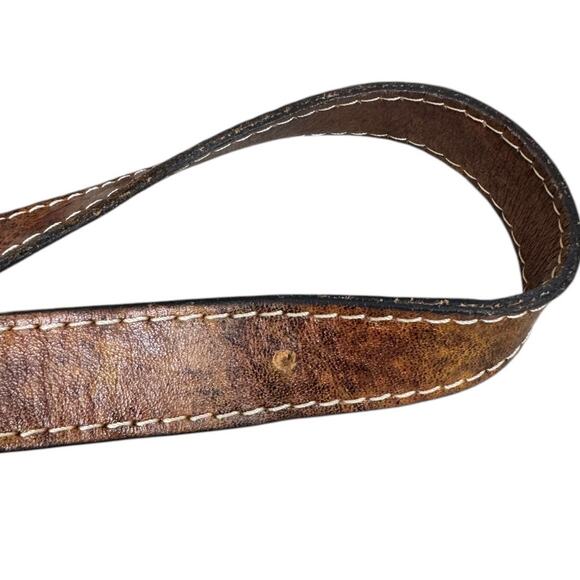 Patricia Nash Floral Tooled Embossed Leather Crossbody Bag Brown Distressed Boho - Picture 8 of 8